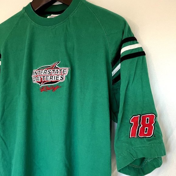 Nascar #18 Interstate Battery‎ T-shirt, green size L - Picture 6 of 8